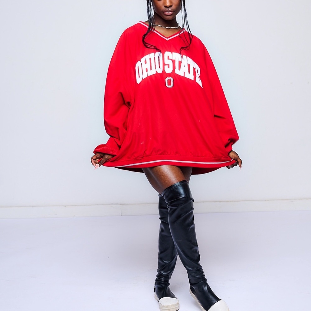 Ohio State Red Oversized Sweatshirt